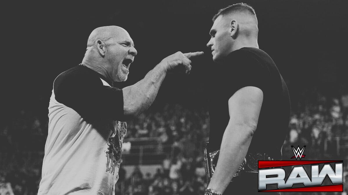 Goldberg and World Heavyweight Champion Gunther at Monday Night Raw, July 7, 2025