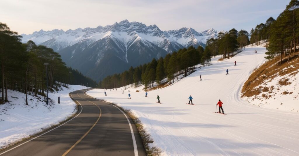Skiing in Kufri